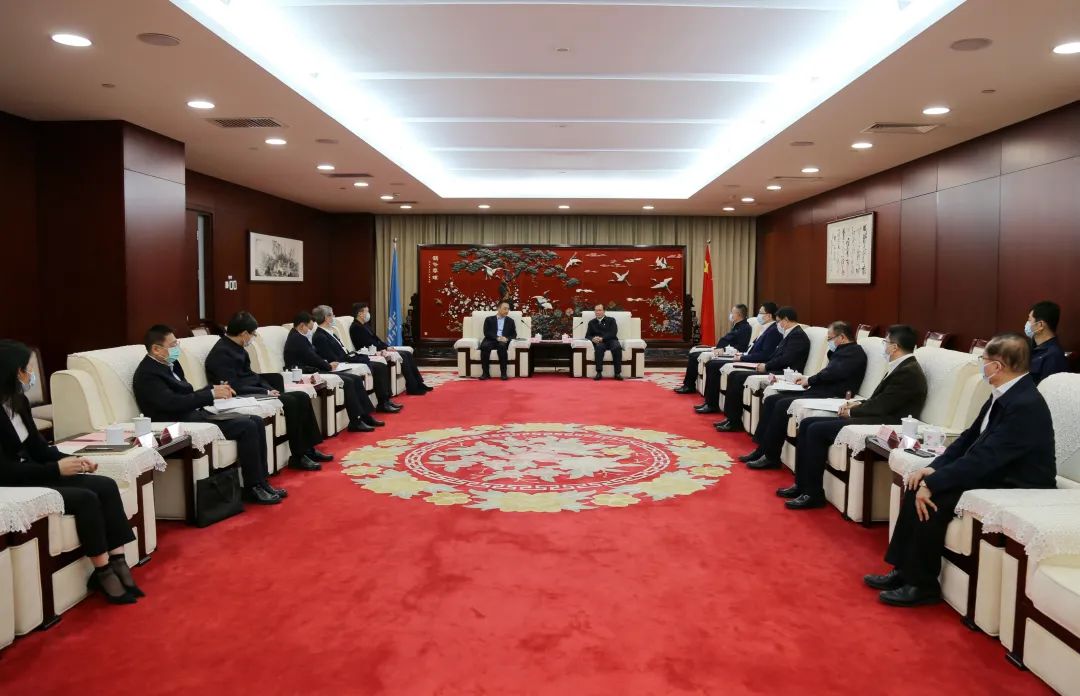 中國華電董事長江毅、總經(jīng)理葉向東會見中國大唐董事長鄒磊、總經(jīng)理劉明勝