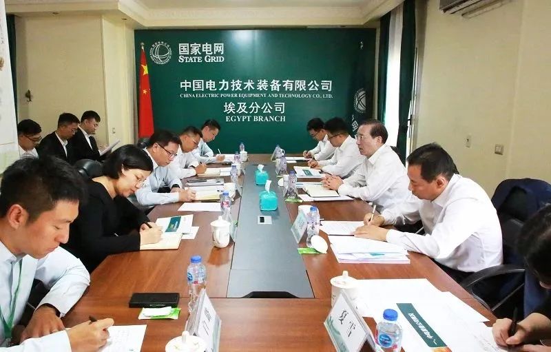辛保安調(diào)研國(guó)網(wǎng)駐非辦、中電裝備埃及分公司