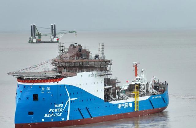 亞洲首制風電運維母船下水，中國海上風電邁向深海的關鍵一步