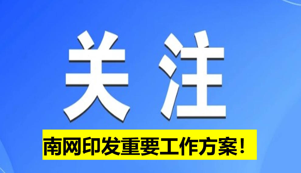 南網(wǎng)印發(fā)重要工作方案！